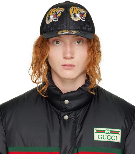 gucci cap tiger black|gucci tiger head necklace.